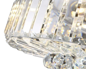 JS-LXR Crystal BLDC 42” Ceiling Chandelier Fans SLR0031-Silver Body & Clear Transparent Blades
