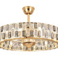 JS-LXR Crystal BLDC 18" Ceiling Chandelier Fans SLR0035-Gold Crystal & ABS Blades