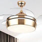 JS-LXR Modern BLDC 42" Ceiling Chandelier Fans SLR0039-Rose Gold & Crystals