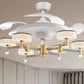 JS-LXR Modern BLDC 42" Ceiling Chandelier Fans SLR0040-BLDC White Chandelier Fan & ABS Blades