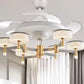 JS-LXR Modern BLDC 42" Ceiling Chandelier Fans SLR0040-BLDC White Chandelier Fan & ABS Blades