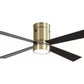 JS-LXR Modern Wooden Finish BLDC 52" Ceiling Designer Fans with Light SLR0045-Antique Brass motor & Walnut Blades