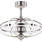 JS-LXR Modern BLDC 20" Ceiling Chandelier Fans SLR0048-Silver Chrome