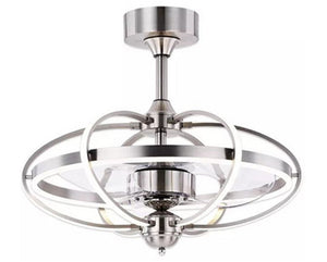 JS-LXR Modern BLDC 20" Ceiling Chandelier Fans SLR0048-Silver Chrome