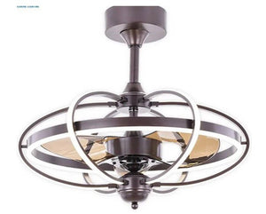 JS-LXR Modern BLDC 20" Ceiling Chandelier Fans SLR0049-Oil Rubbed Bronze