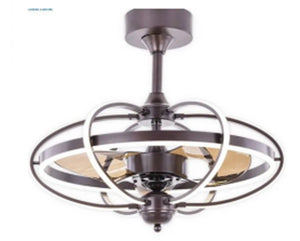 JS-LXR Modern BLDC 20" Ceiling Chandelier Fans SLR0049-Oil Rubbed Bronze