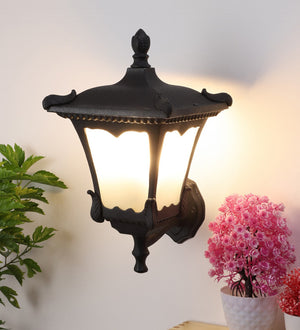 Small Black Metal Outdoor Wall Light | 0066-wall small | Included Bulb | Eliante by Jainsons Lights