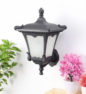 Small Black Metal Outdoor Wall Light | 0066-wall small | Included Bulb | Eliante by Jainsons Lights