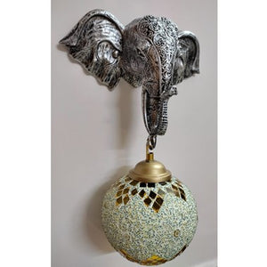 JS-LBR Small Elephant No. 1 Silver Novelty Wall Lights