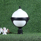 ELIANTE White and Black Acrylic Base Frost Acrylic Shade Gate Light - Spark-Gl-Bk - Bulb Included