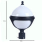 ELIANTE White and Black Acrylic Base Frost Acrylic Shade Gate Light - Spark-Gl-Bk - Bulb Included