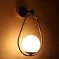 ELIANTE Gold Iron Base White Glass Shade Wall Light - Sq-1516-1W - Bulb Included