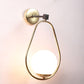 ELIANTE Gold Iron Base White Glass Shade Wall Light - Sq-1516-1W - Bulb Included