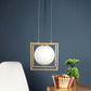 Golden Metal Hanging Light - SQ-DOOM-HL - Included Bulb