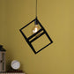 Black Metal Hanging Light - SQ-HL-6x6 - Included Bulb
