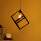 Black Metal Hanging Light - SQ-HL-6x6 - Included Bulb