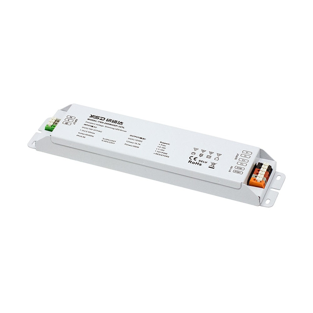 JS-LYT CL Series Dimmable LED Driver — official YSD photo, Triac/0-10V/1-10V/PWM/Resistor dimming (12V/24V, 250W-300W, IP20)