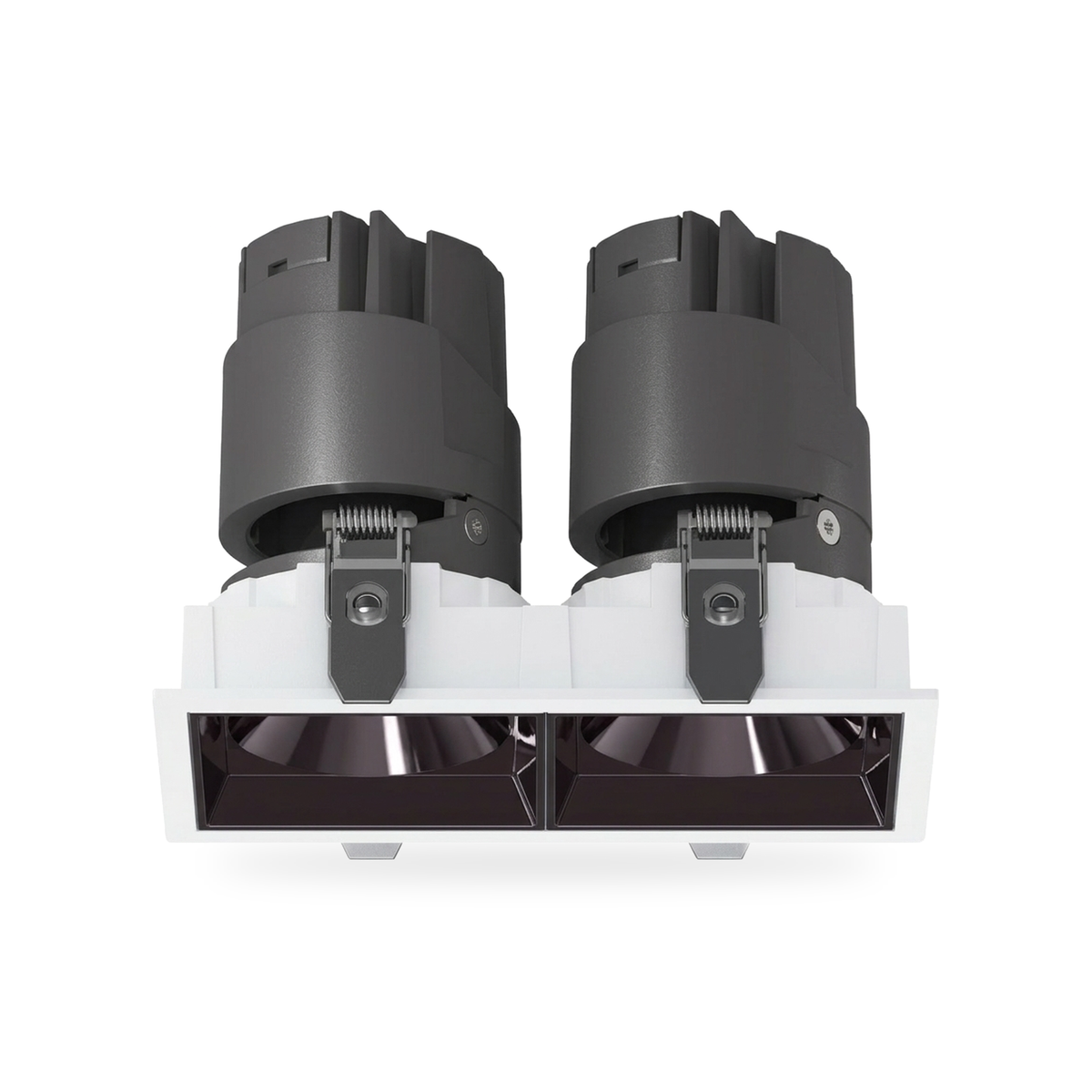 Glanza twin-head square recessed COB spotlight