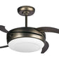 JS-LXR Modern BLDC 40” Ceiling Chandelier Fans SS0001-Tungsten Gold