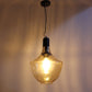 Black Metal Hanging Light - SURAJ-MEDIUM-1P - Included Bulb