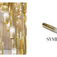SYMPHONY Diamond-Lattice Gold Rod Suspension Collection – A Statement Piece for Grand Dining & Living Spaces