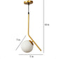 Oro gold metal Hanging Light -T-12-1P- Included Bulbs