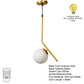 Oro gold metal Hanging Light -T-12-1P- Included Bulbs