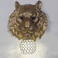 Tiger Gold Acrylic Wall Light | LION-GOLD | Included Bulb | Eliante by Jainsons Lights