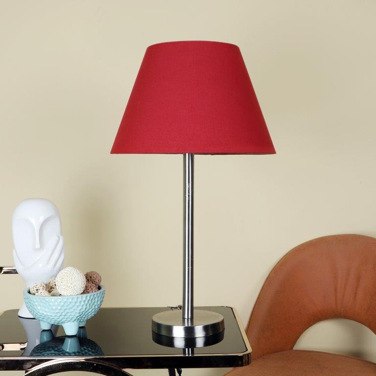 ELIANTE Red Silver Iron Table Lamp - TL-12045 - without bulb