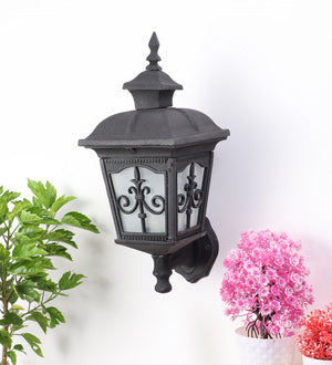 Lania Black Metal Outdoor Wall Light | Tokio-Outdoor- medium | Included Bulb | Eliante by Jainsons Lights