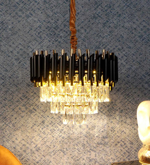 Torrica Black & Gold Iron CHANDELIERS | 1015-400MM | Included Bulb | Eliante by Jainsons Lights