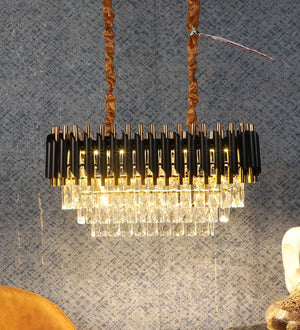 Torrica Black & Gold Iron CHANDELIERS | 1015-600X300MM | Included Bulb | Eliante by Jainsons Lights