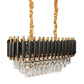 Torrica Black & Gold Iron CHANDELIERS | 1015-600X300MM | Included Bulb | Eliante by Jainsons Lights
