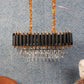 Torrica Black & Gold Iron CHANDELIERS | 1015-600X300MM | Included Bulb | Eliante by Jainsons Lights