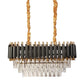 Torrica Black & Gold Iron CHANDELIERS | 1015-600X300MM | Included Bulb | Eliante by Jainsons Lights