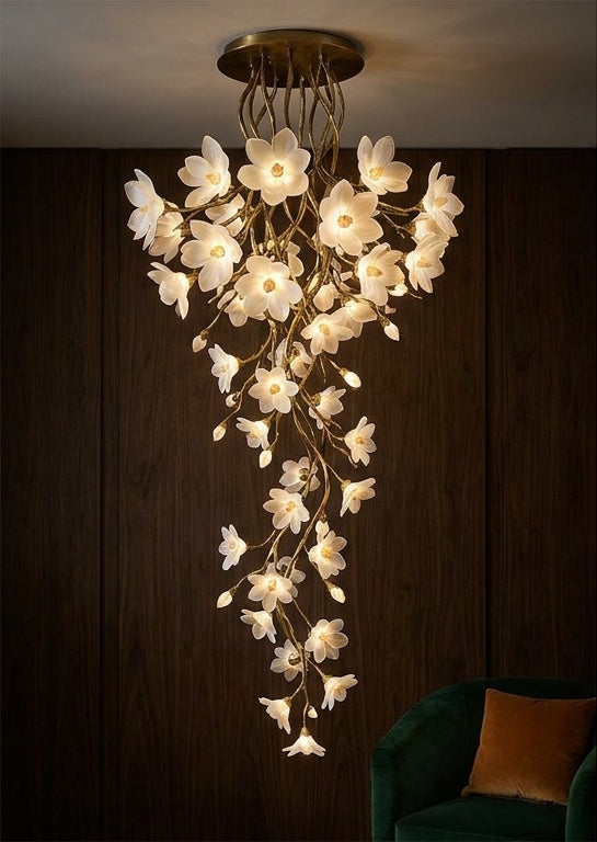 Trailing Blossom Vine Chandelier - custom bespoke design