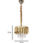 Trovira Gold Iron Hanging Light  | Inbuilt LED | without Bulb | 9015-300MM | Included Bulb | Eliante by Jainsons Lights