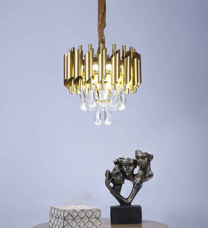 Trovira Gold Iron Hanging Light  | Inbuilt LED | without Bulb | 9015-300MM | Included Bulb | Eliante by Jainsons Lights