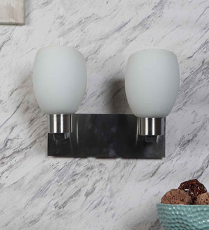 Twintown Silver Iron Wall Light | Z-590-2W | Included Bulb | Eliante by Jainsons Lights