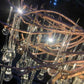 Twisted Copper Branch Canopy Chandelier – detail view 1