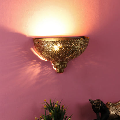 GOLD Brass Wall Light -UP-LIGHT-BRASS-1W - Included Bulb