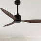 JS-LXR Modern BLDC 52″ Ceiling Designer Fans VG0006-Matt Black & Walnut