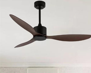 JS-LXR Modern BLDC 52″ Ceiling Designer Fans VG0006-Matt Black & Walnut