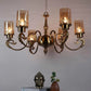 Vionex Gold Iron Chandelier  | E27 holder | without Bulb | 2017-6LP | Included Bulb | Eliante by Jainsons Lights