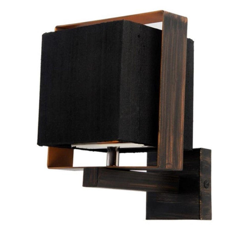 JS-SV-W/L 055 Black Golden Rustic/Cream Golden Rustic E-27 Cloth Shade Wall Lights