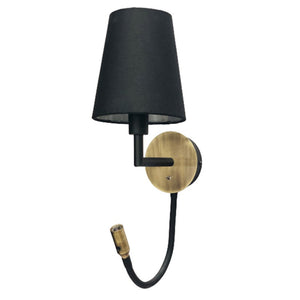 JS-SV-W/L 073 R Black/White/Brass Antique/Copper Antique 3w E-14 Bedside Led Reading Wall Lights