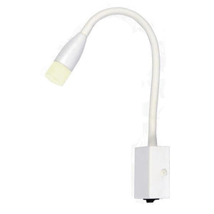 JS-SV-W/L 242 White/Black/Ss/Wood/Brass Antique/Copper Antique 3w Flexible Gooseneck Wall Light