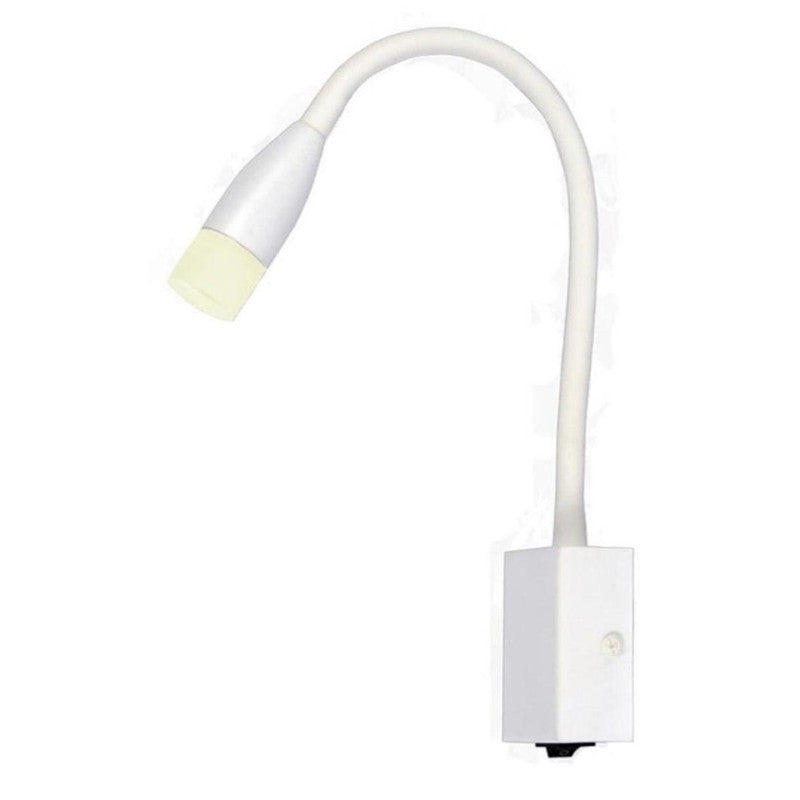 JS-SV-W/L 242 White/Black/Ss/Wood/Brass Antique/Copper Antique 3w Flexible Gooseneck Wall Light