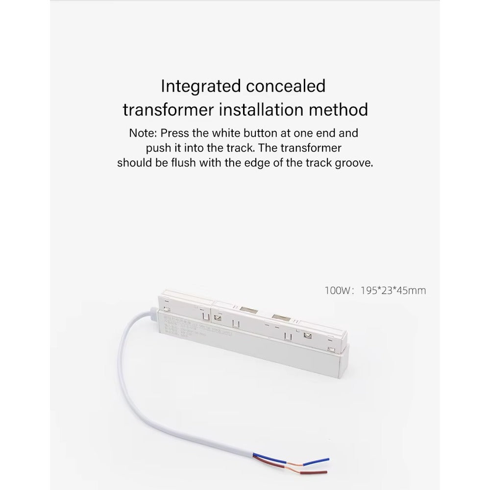 White integrated concealed transformer (PSU)