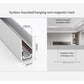 White surface-mounted / hanging-wire magnetic track